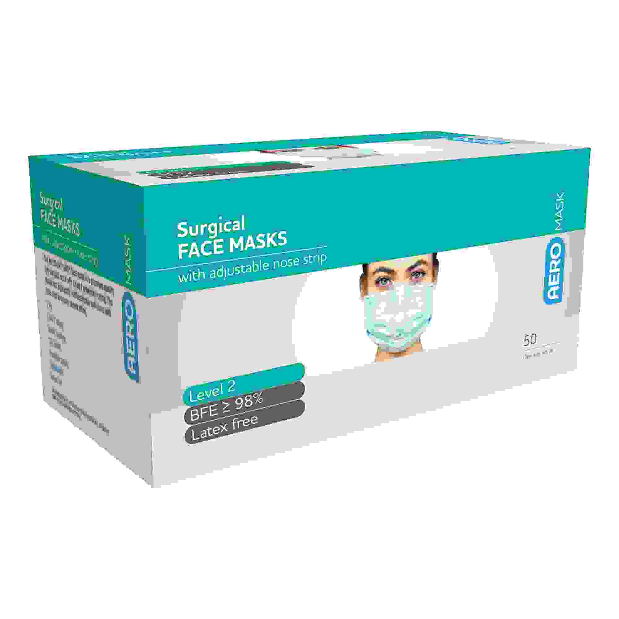 Level 2 Surgical Masks (Box of 50)