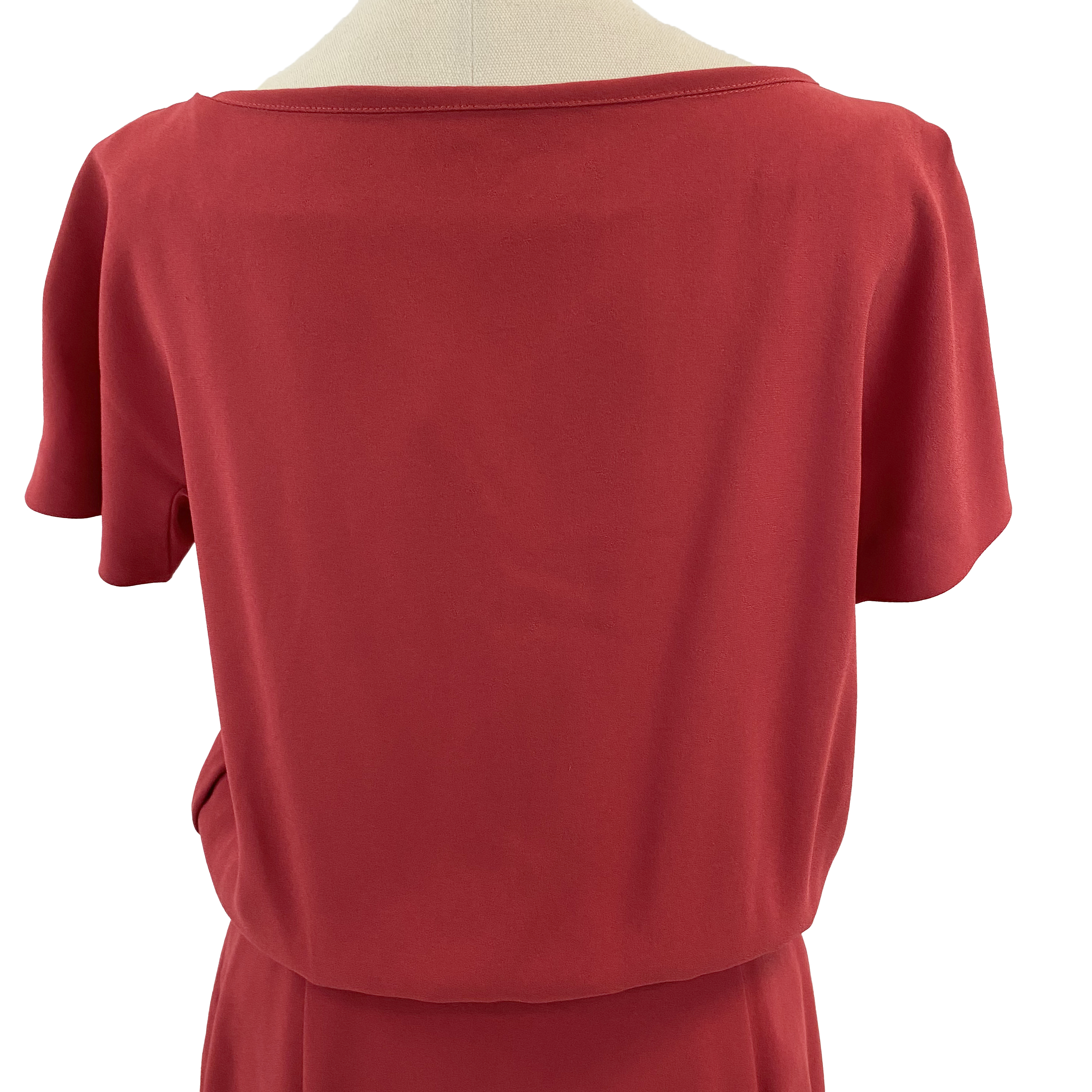 Moschino Red Boat-neck Short-sleeved Dress 