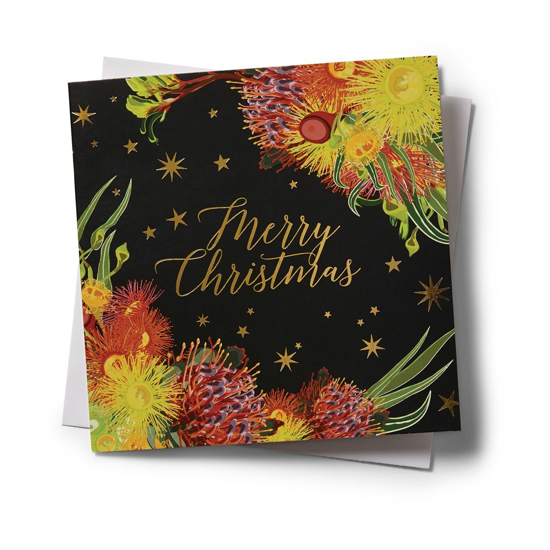 Native flowers cards with envelopes 10 pack