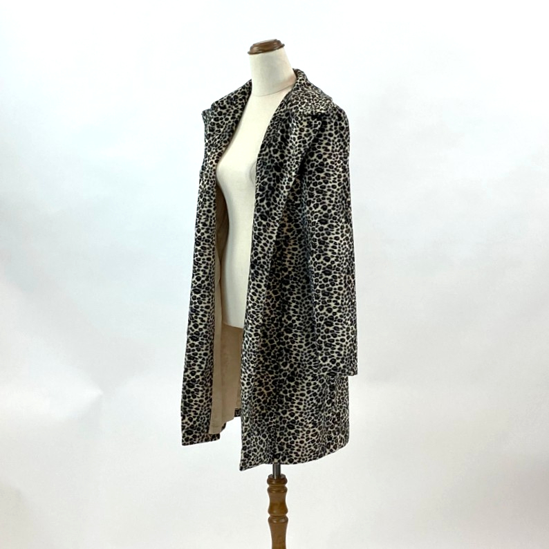 Vintage 80s Faux Fur Coat - Leopard Print