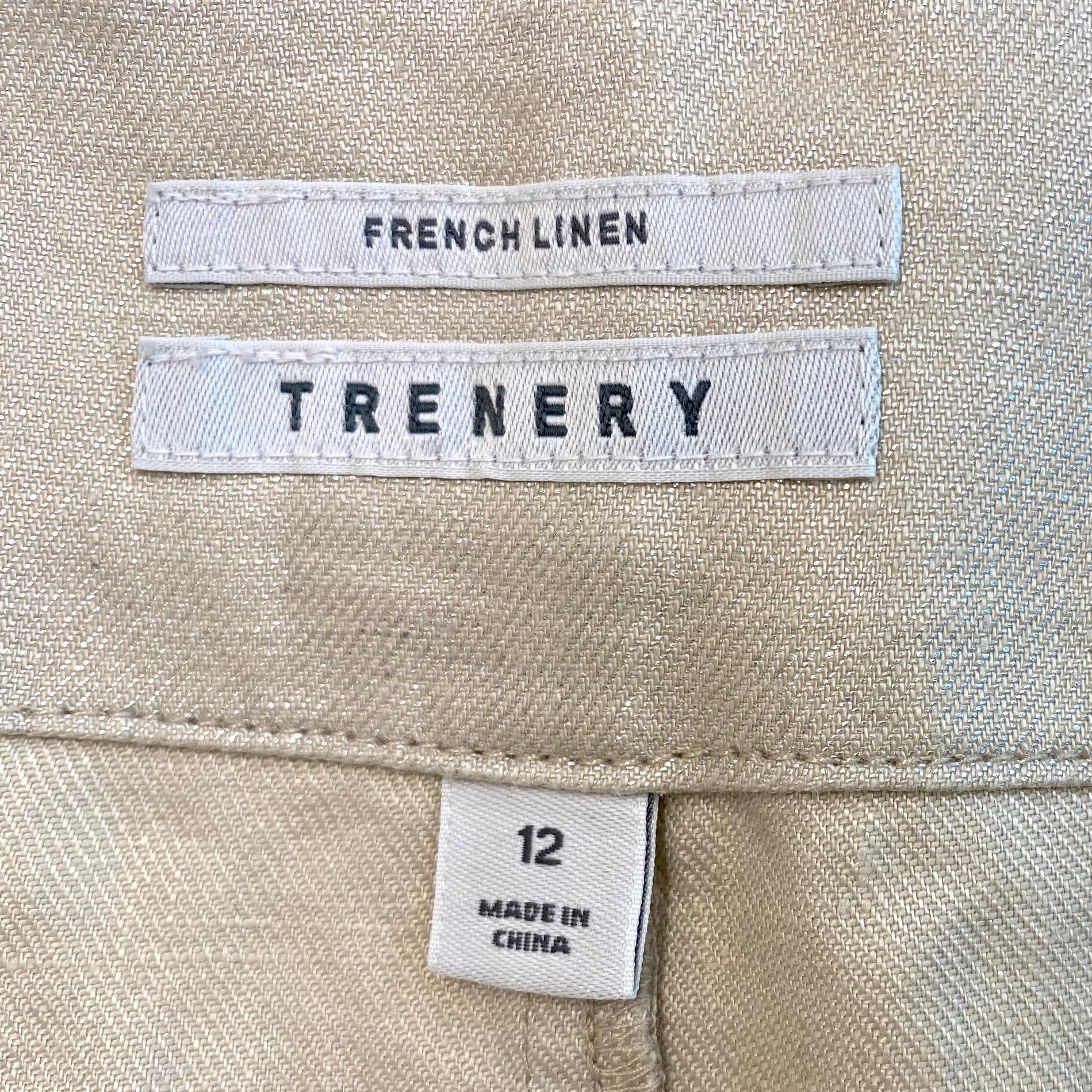 Trenery Metallic French Linen Skirt