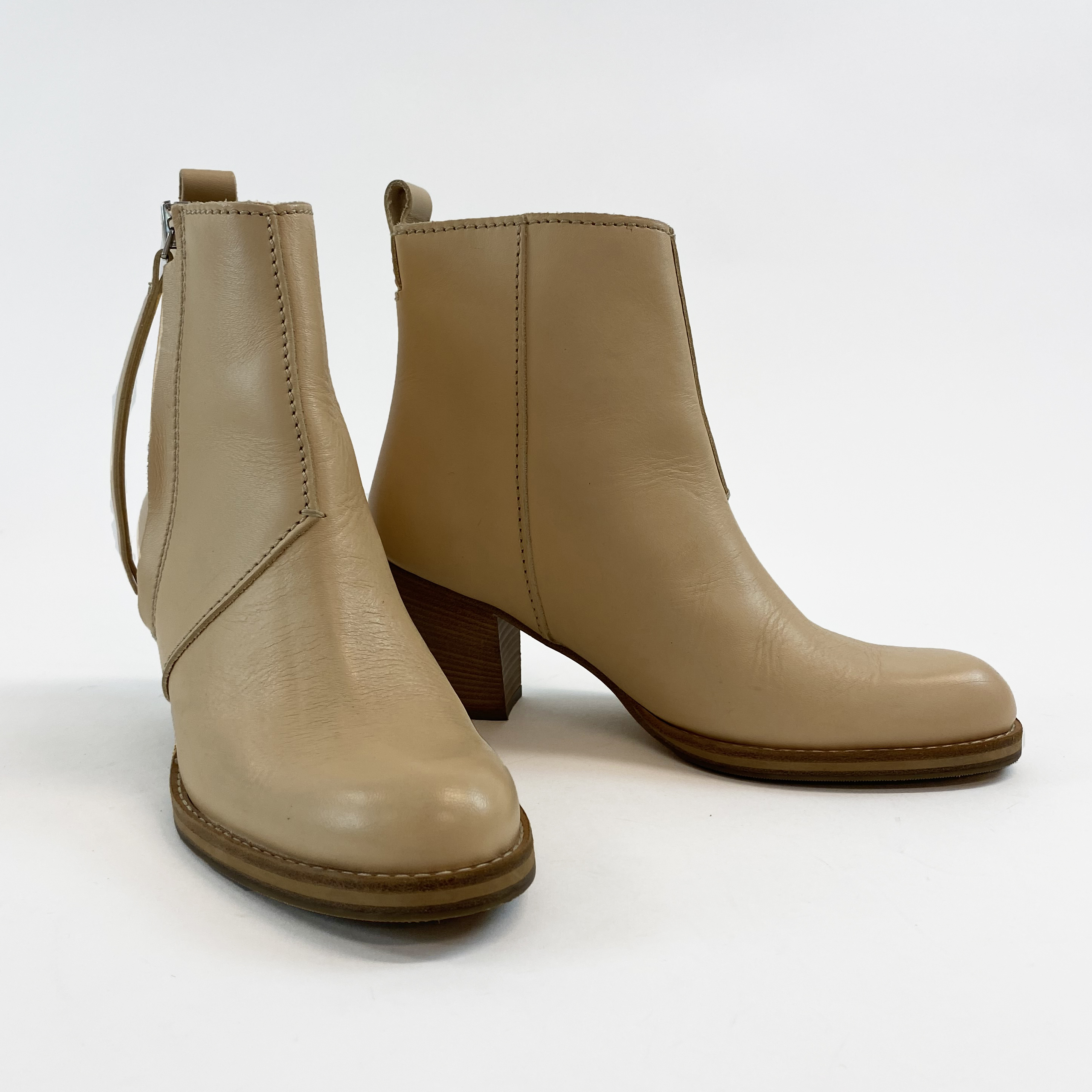 Acne Studios Leather Cowgirl Ankle Boots
