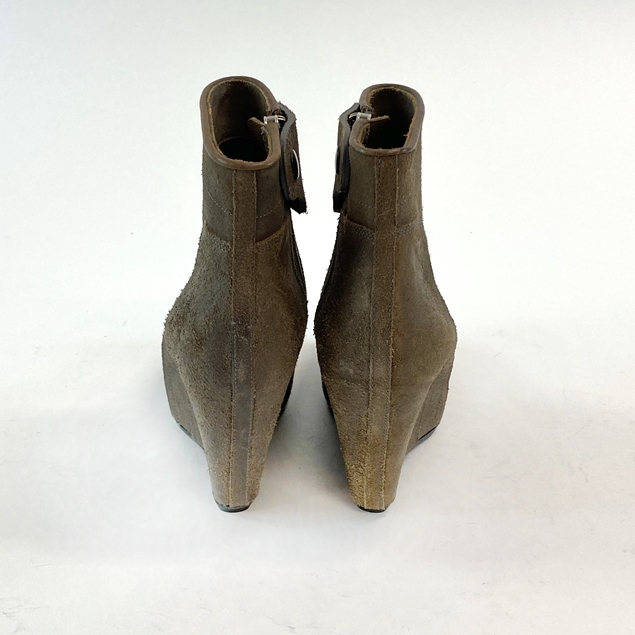 Rick Owens Brown Suede Ankle Boots