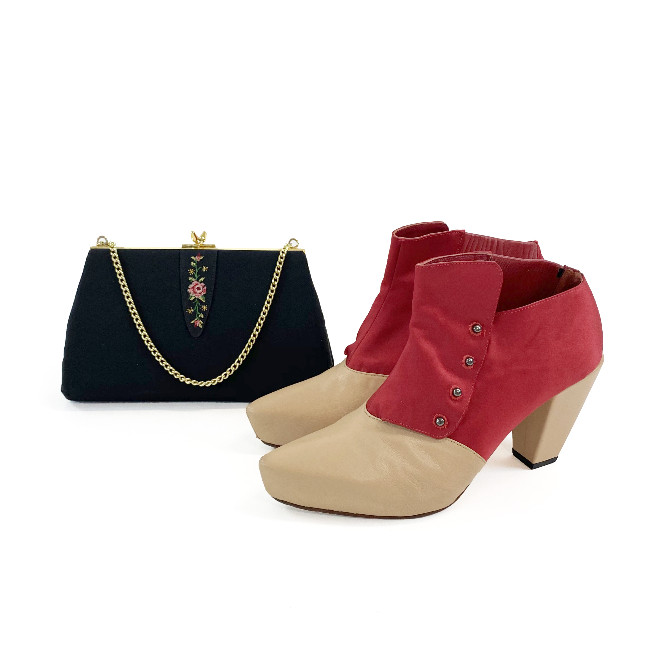 Preston Zly Red/Apricot Ankle Boots