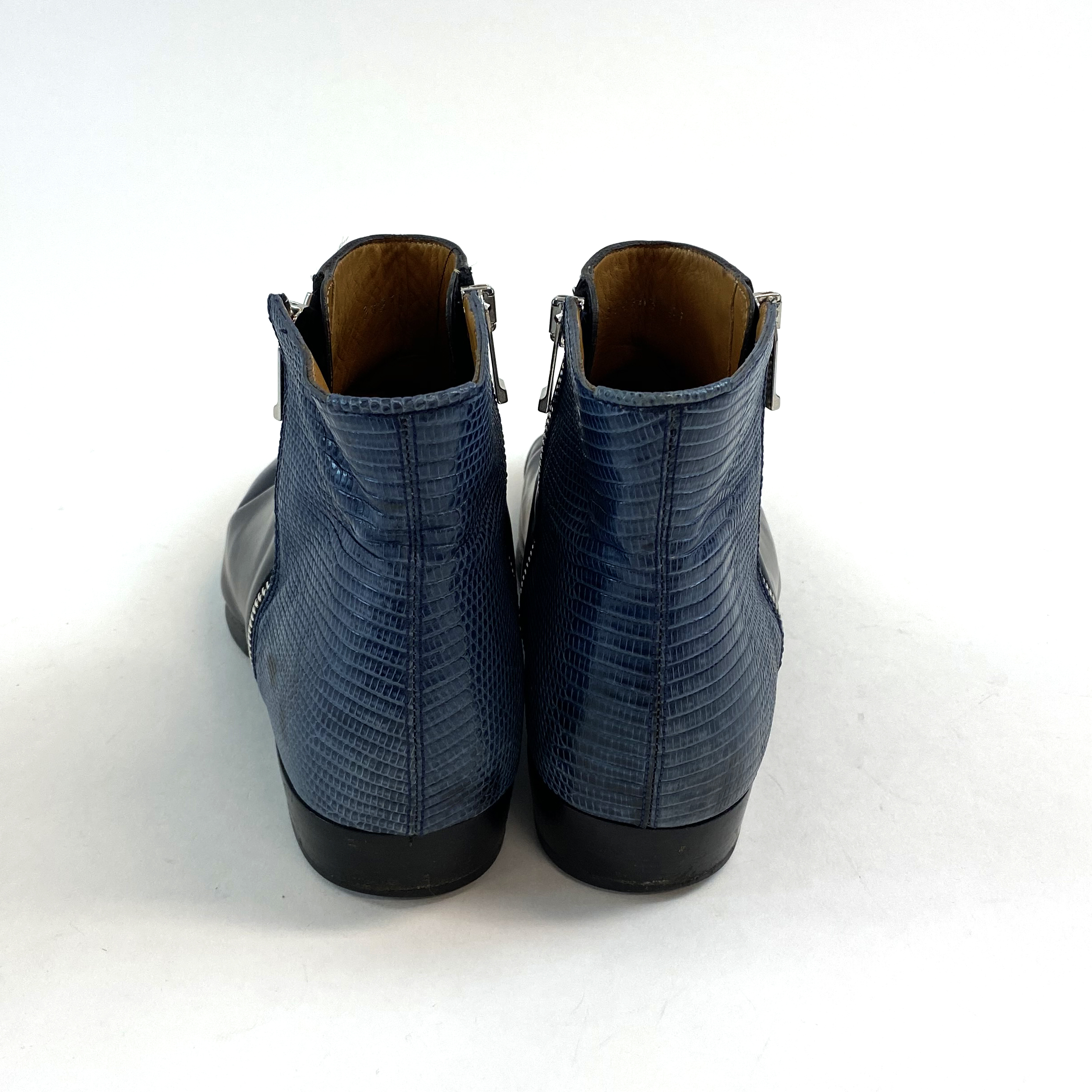 Balenciaga Reptile-effect Ankle Boots 