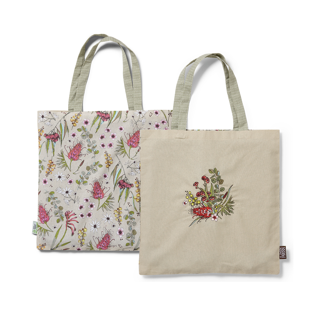 Native floral shopper bag