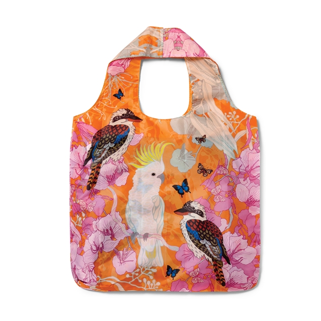 Foldable shopping bag - Cockatoos & kookaburras