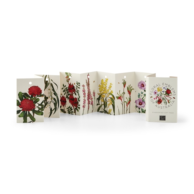 Floral emblems gift tags wallet