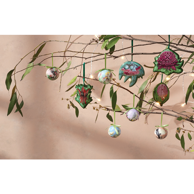 Native wildflower Christmas ornament 4 piece gift set