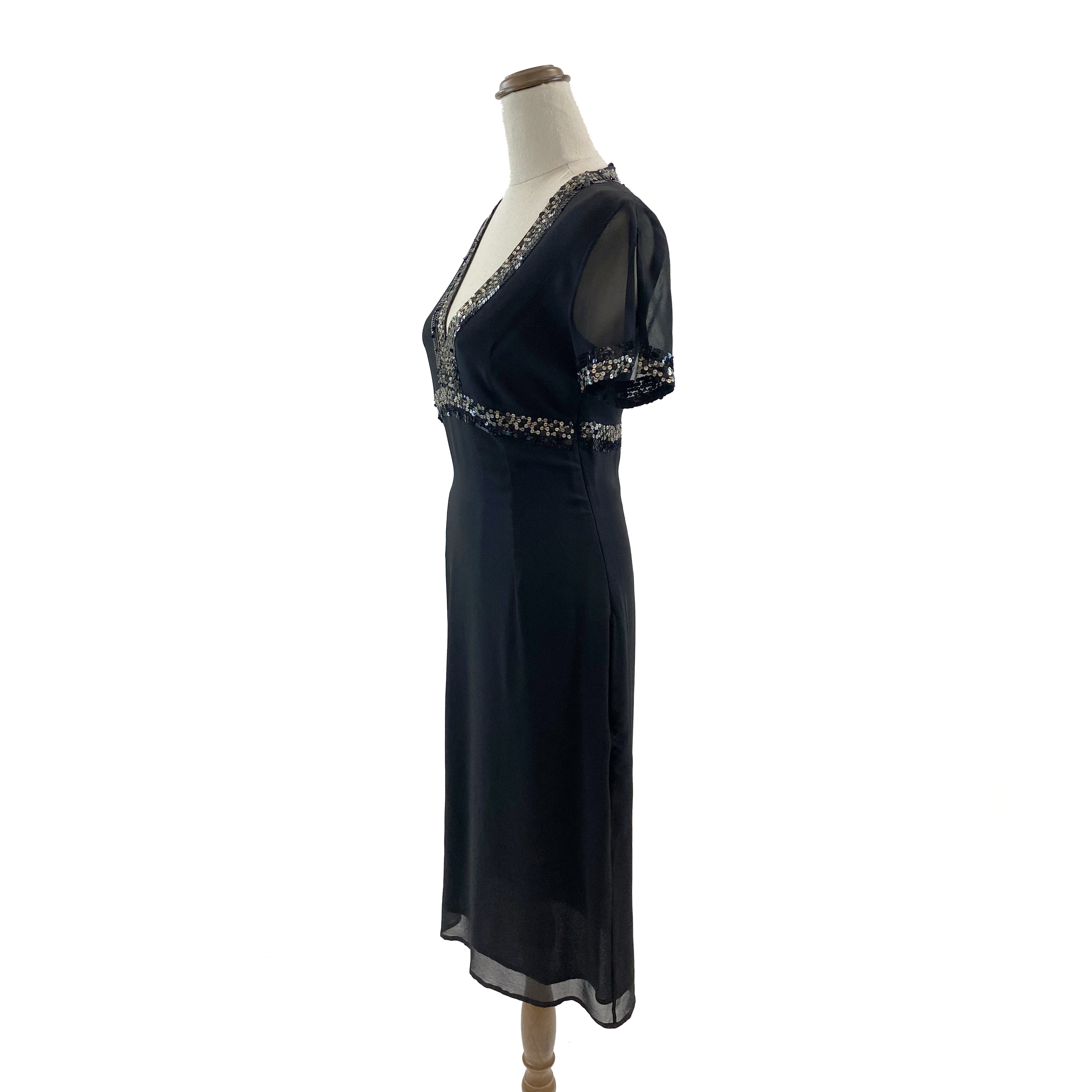 Collette Dinnigan Silk Sequined Dress
