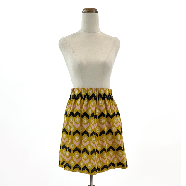 Gorman Mustard Patterned Mini Skirt