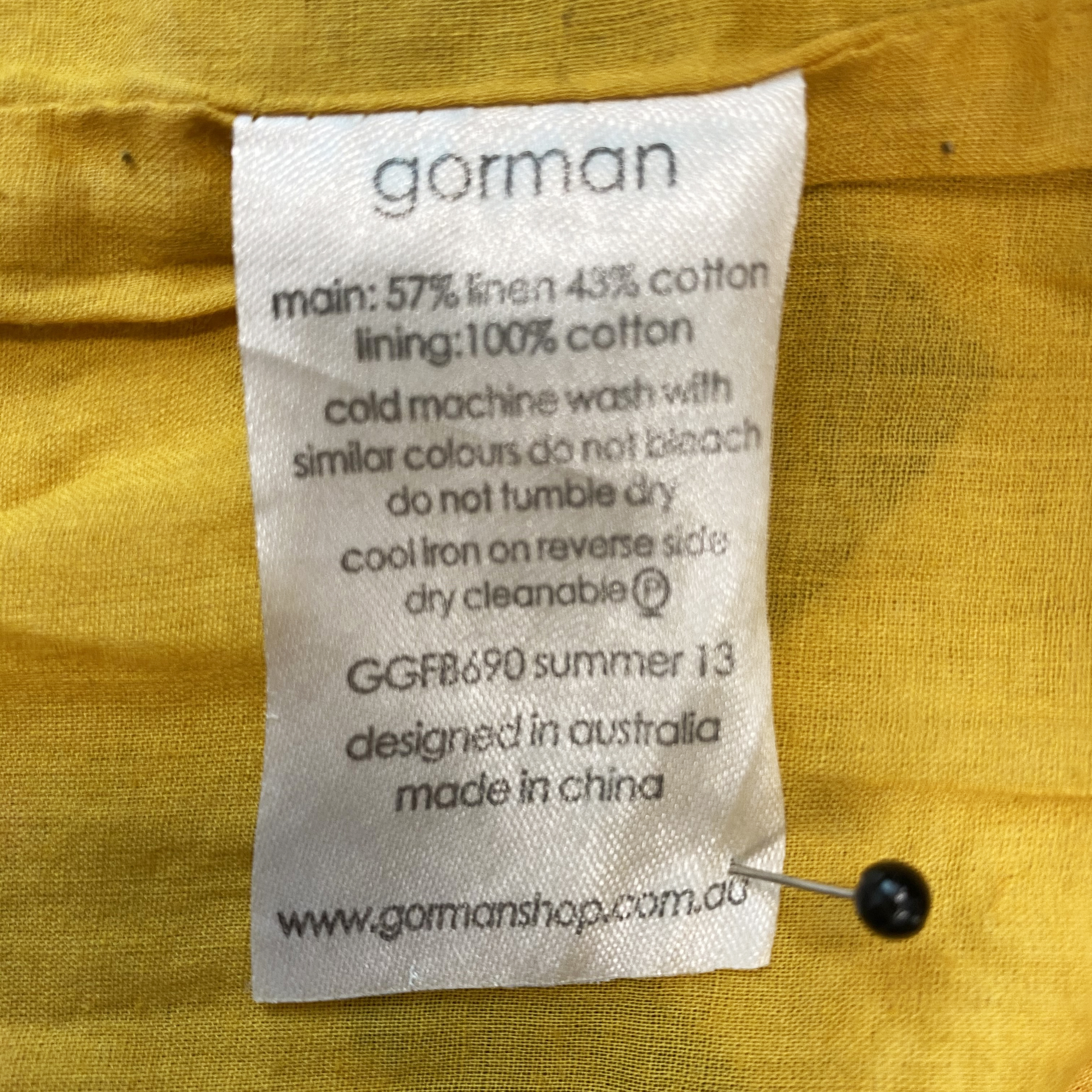 Gorman Mustard Patterned Mini Skirt