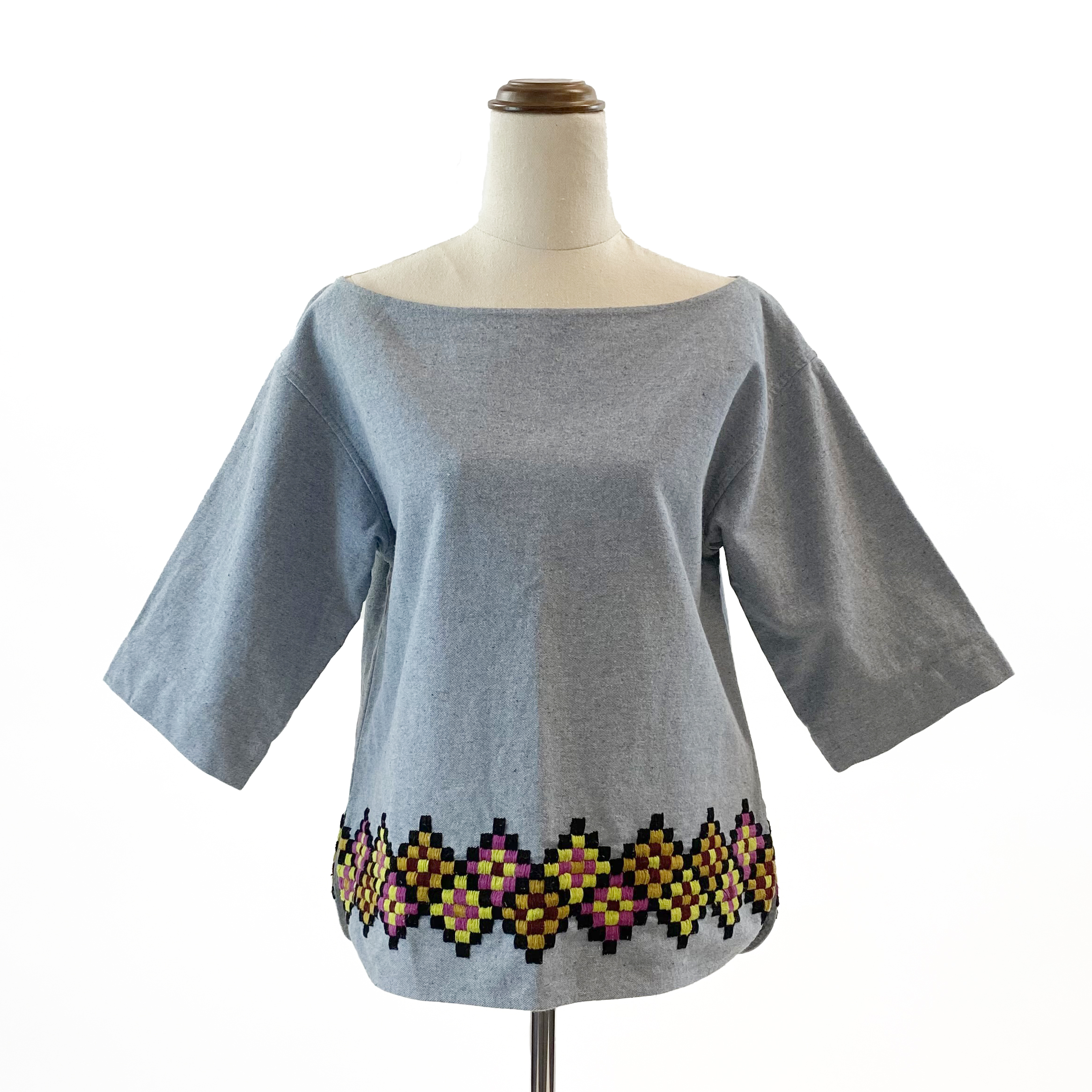 Harare Embroidered Box-cut Top