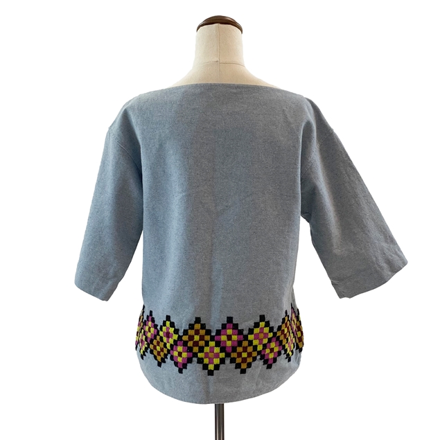 Harare Embroidered Box-cut Top