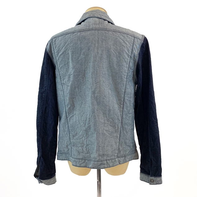 Calvin Klein Jeans Two-toned Crumpled-effect Denim Jacket 