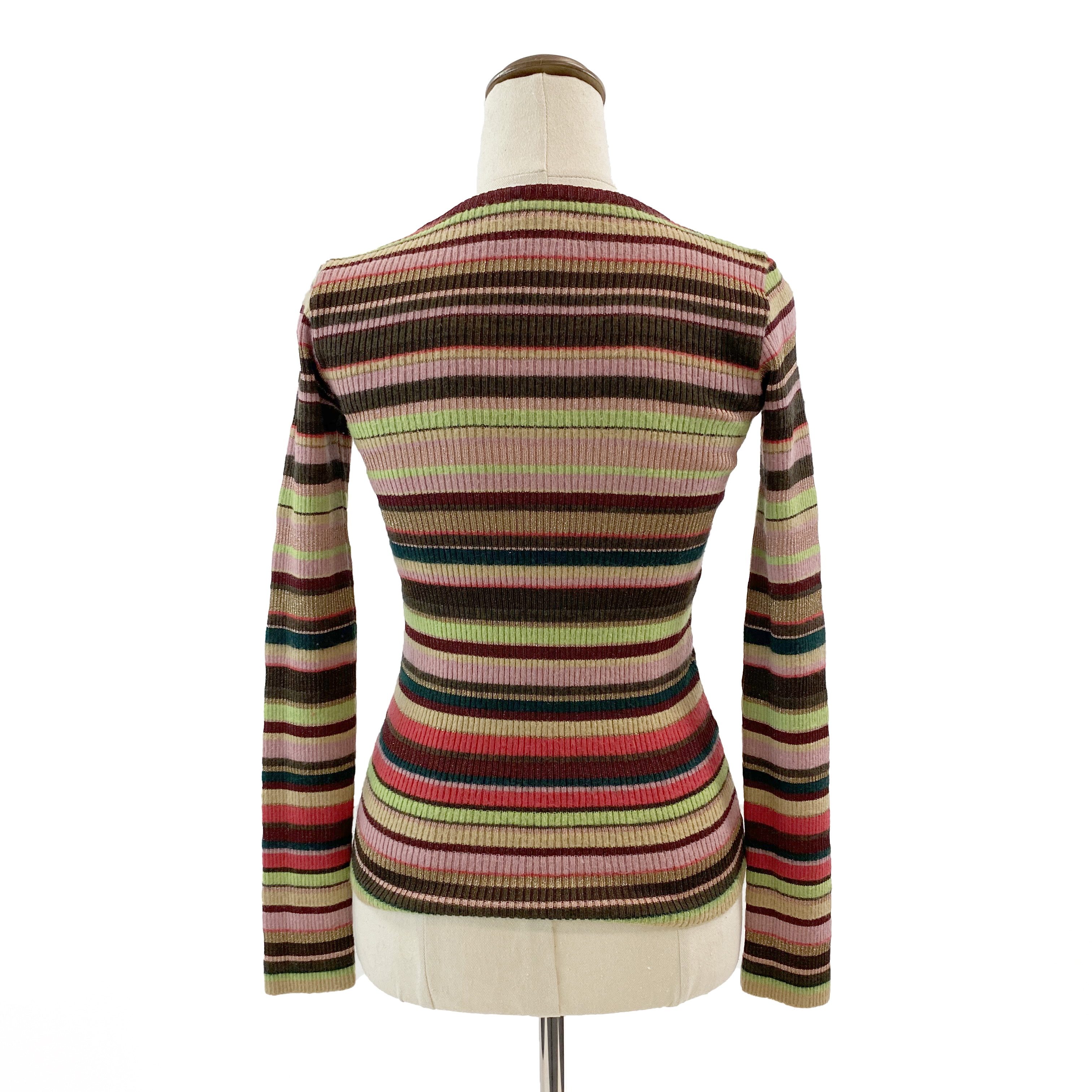 Dolce & Gabbana Striped Long-Sleeve Knit Top