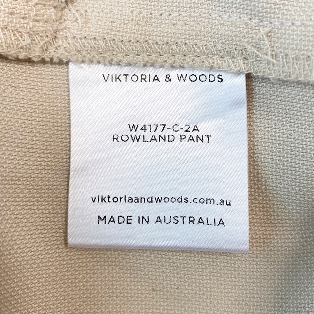 Viktoria & Woods Rowland Beige Tapered High-waist Pant 