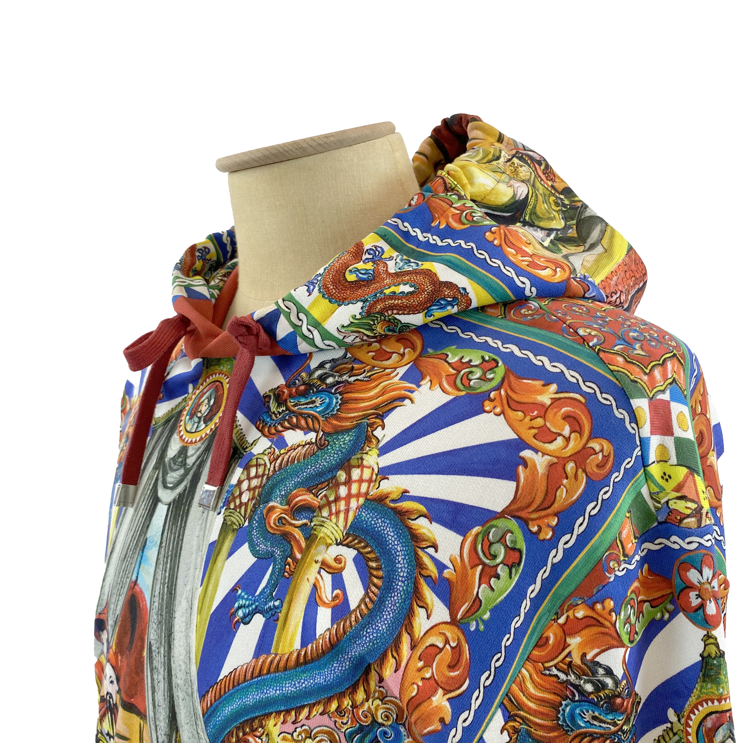 Dolce & Gabbana Colourful "Sicilian Chinoiserie" Print Hoodie