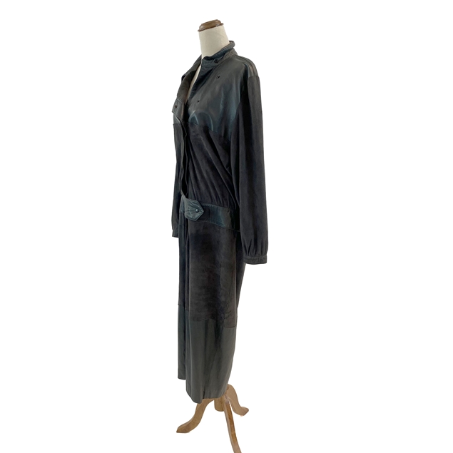 Vintage 80s George Gross Designs Leather/Suede Dress