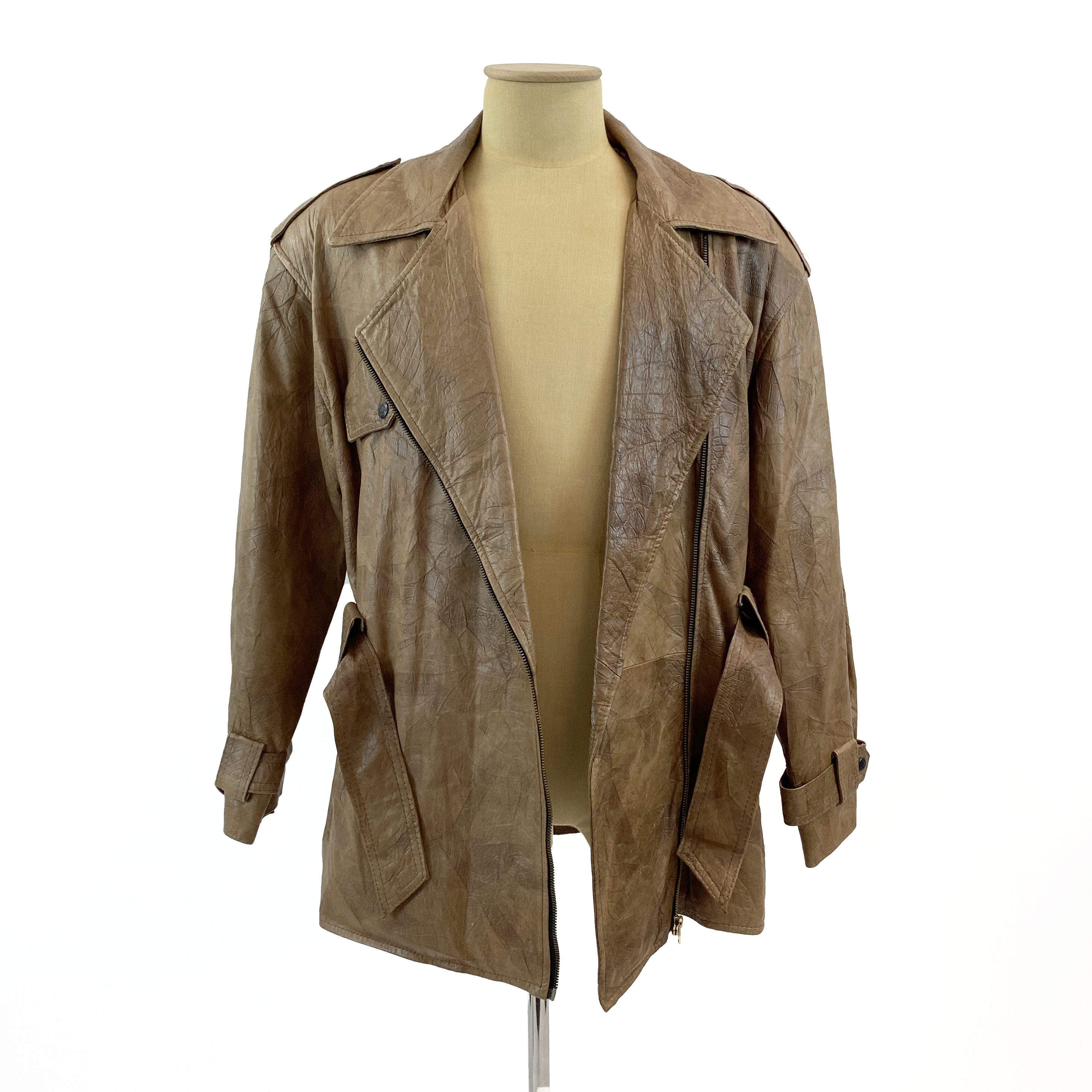 Vintage 70s Florence Tan Leather Jacket