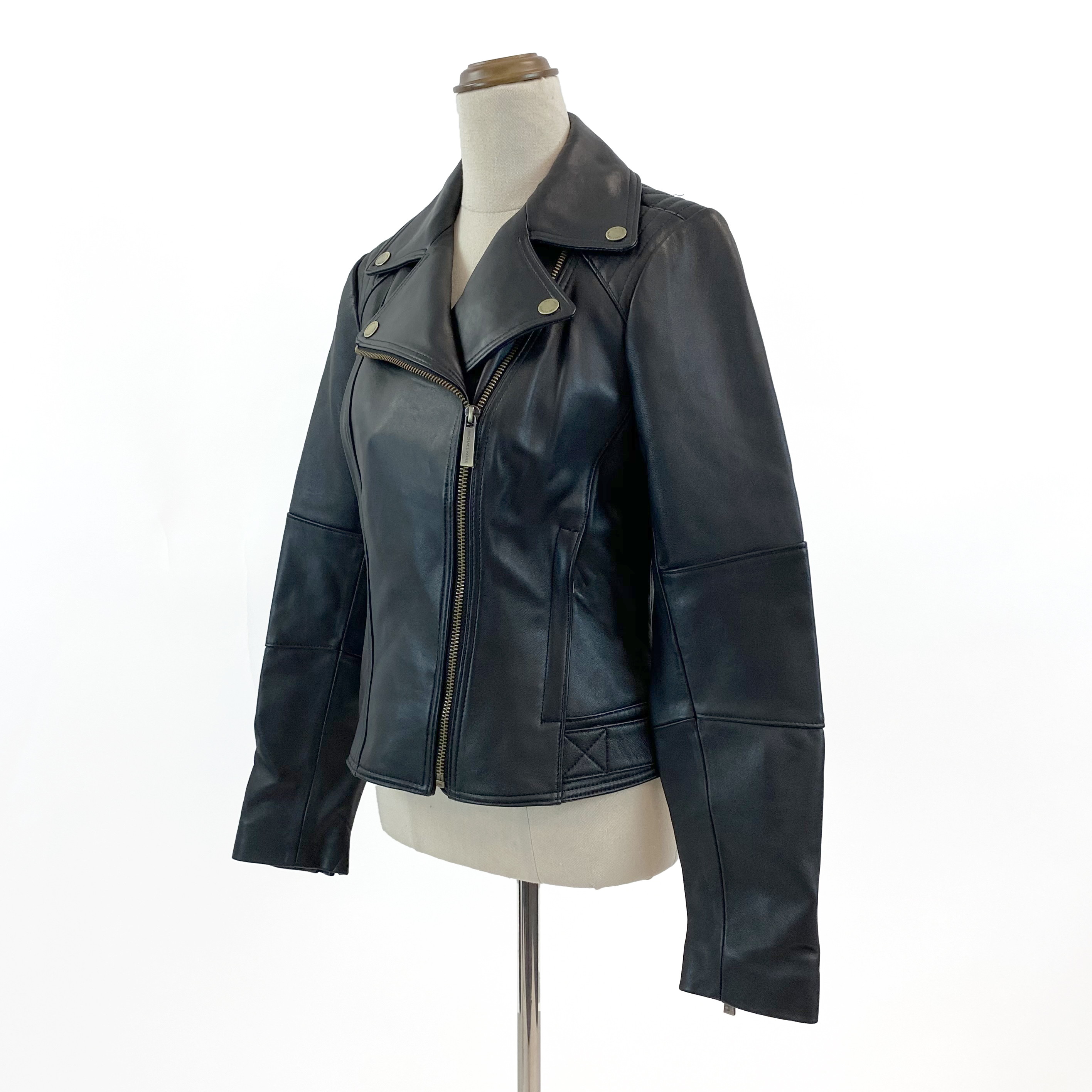 Michael Kors Leather Biker Jacket