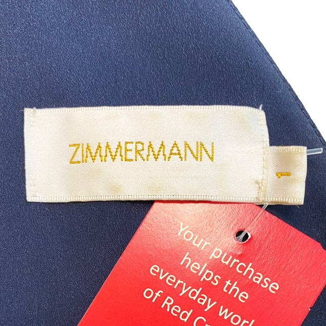 Zimmermann Silk Navy Evening Gown