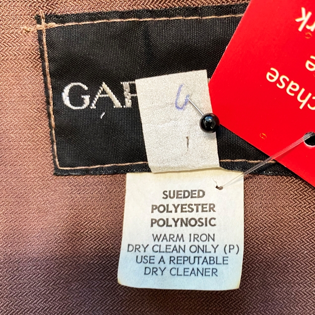 Vintage 80s Garfunkle Suede-effect Brown Jacket & Skirt Suit