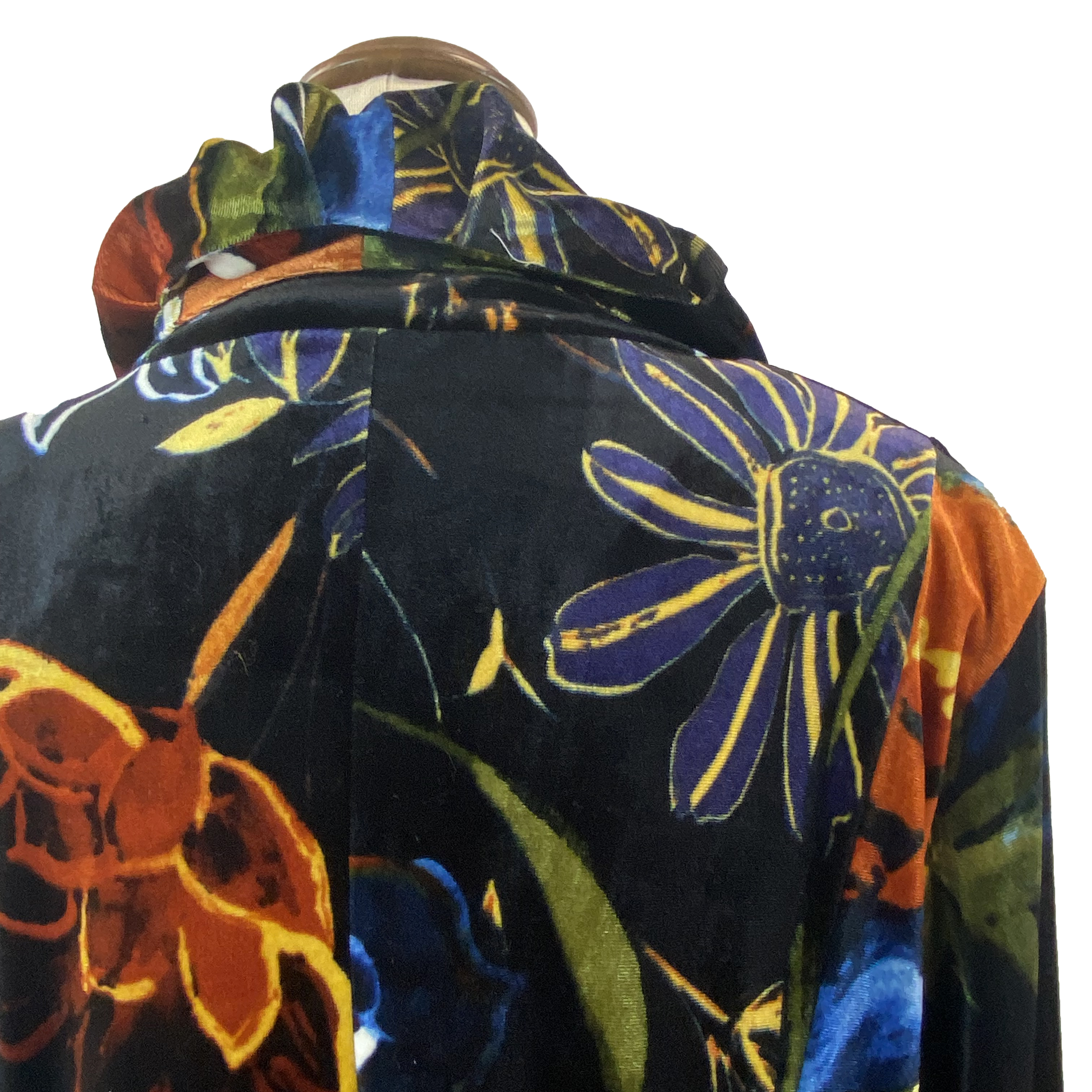 Taking Shape Stretch Velvet Floral Jacket