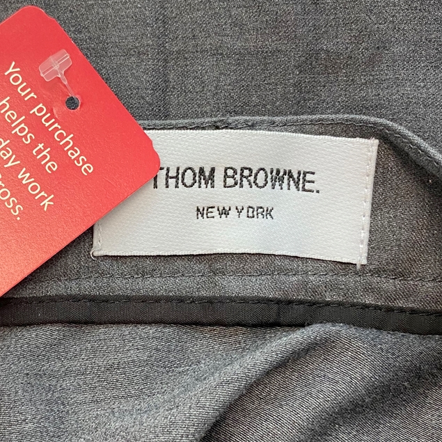 Thom Browne Grey Wool Pleated Mini Skirt