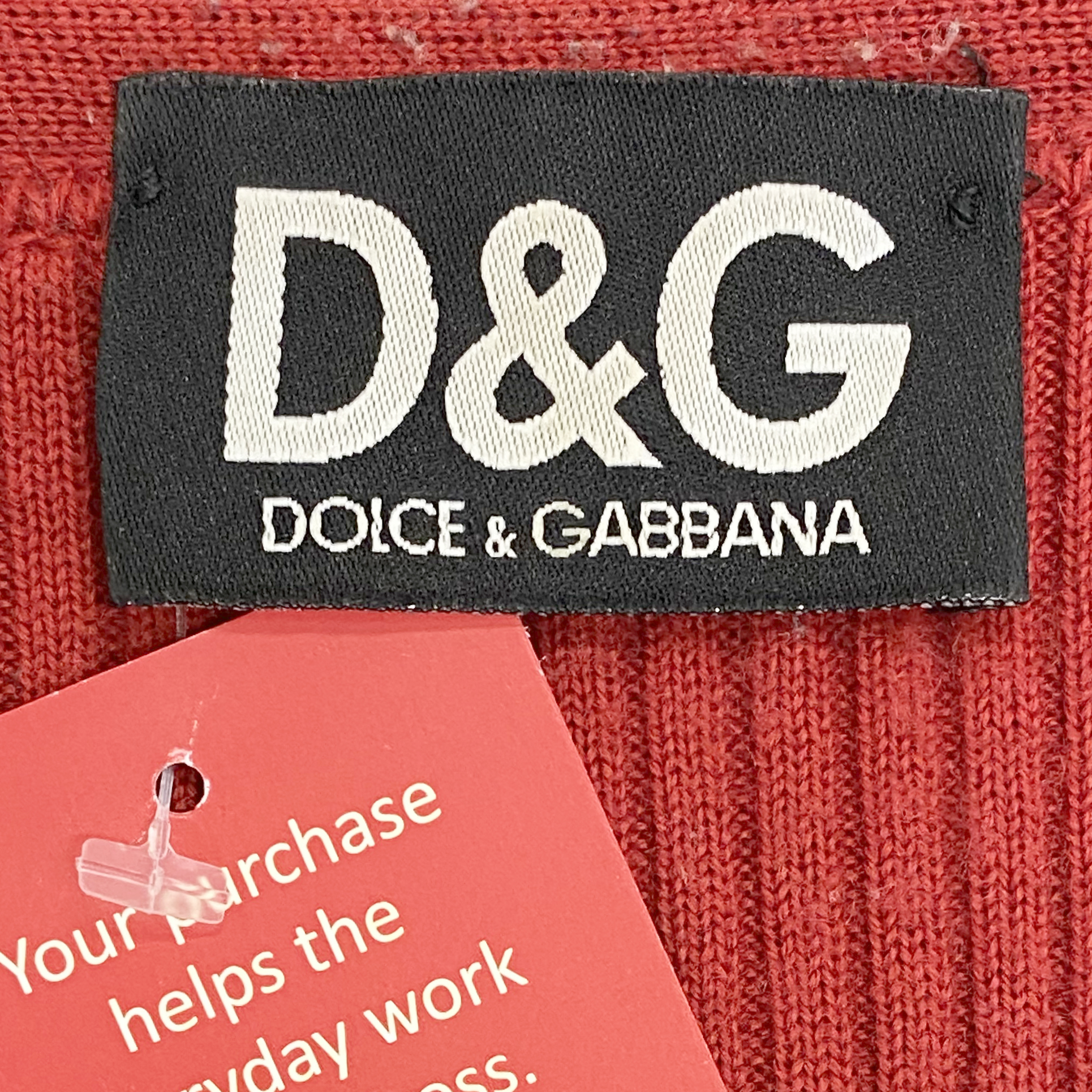 Dolce & Gabbana Red Knit Top