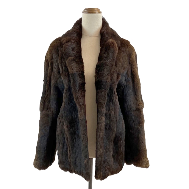 Vintage 60s Ladies' Chocolate Brown Fur Jacket