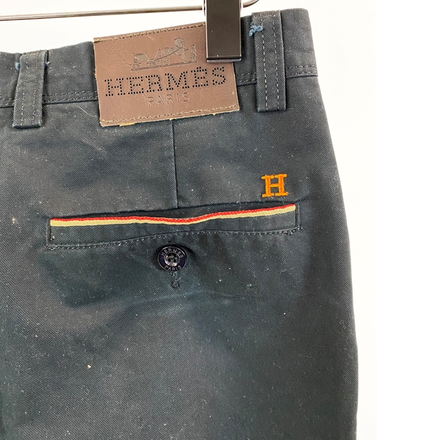 Hermes Paris Men's Black Trousers