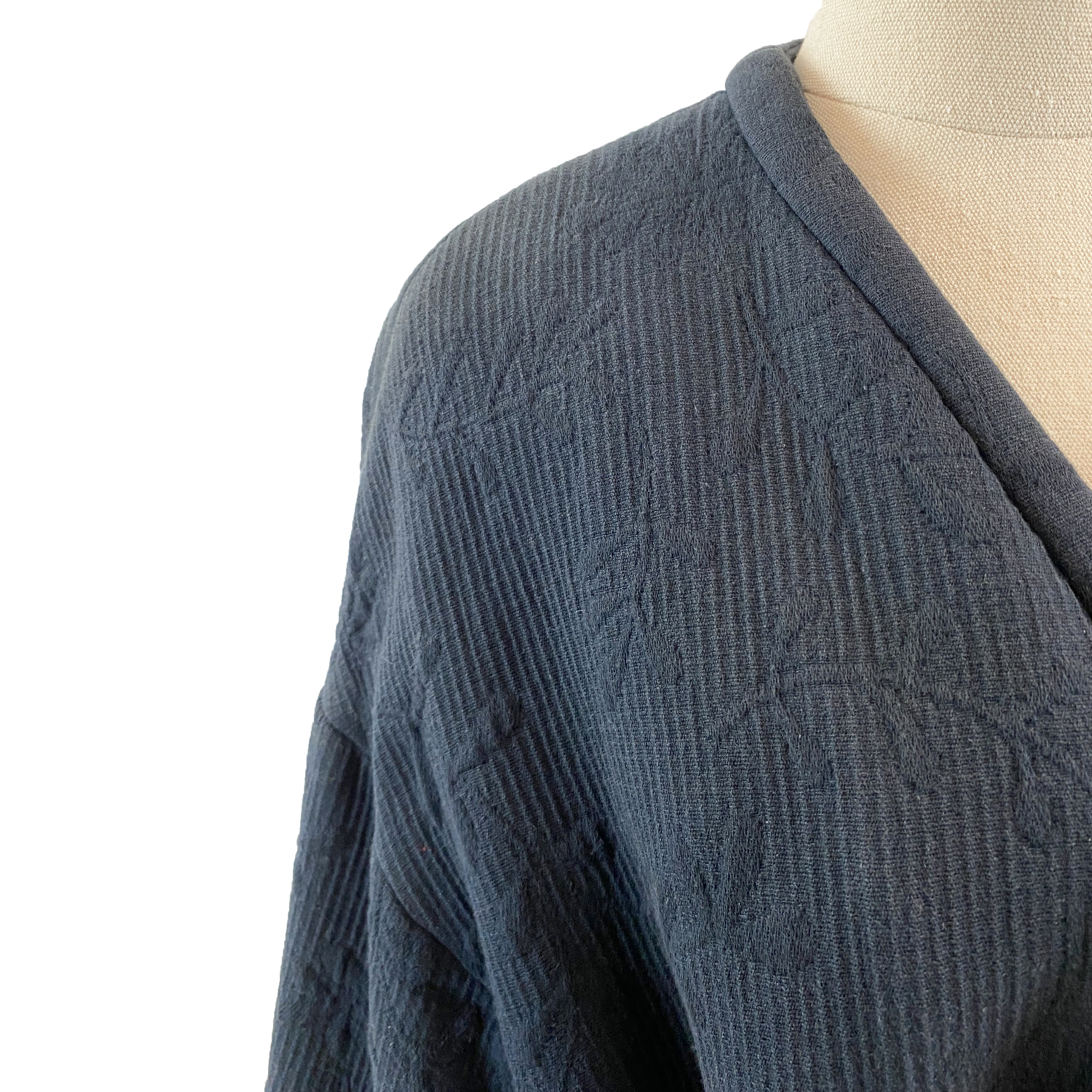 Gorman Navy Jacquard Relaxed-Fit Jacket