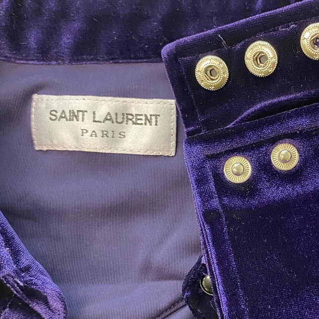 Saint Laurent Purple Velvet Shirt