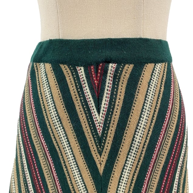 Elli-G Vintage 80s Green Knitted Jumper and Skirt Set