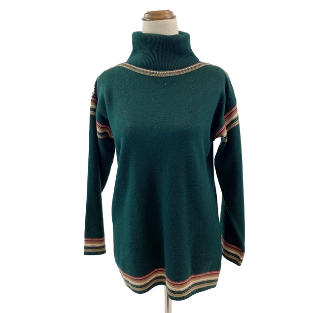 Elli-G Vintage 80s Green Knitted Jumper and Skirt Set