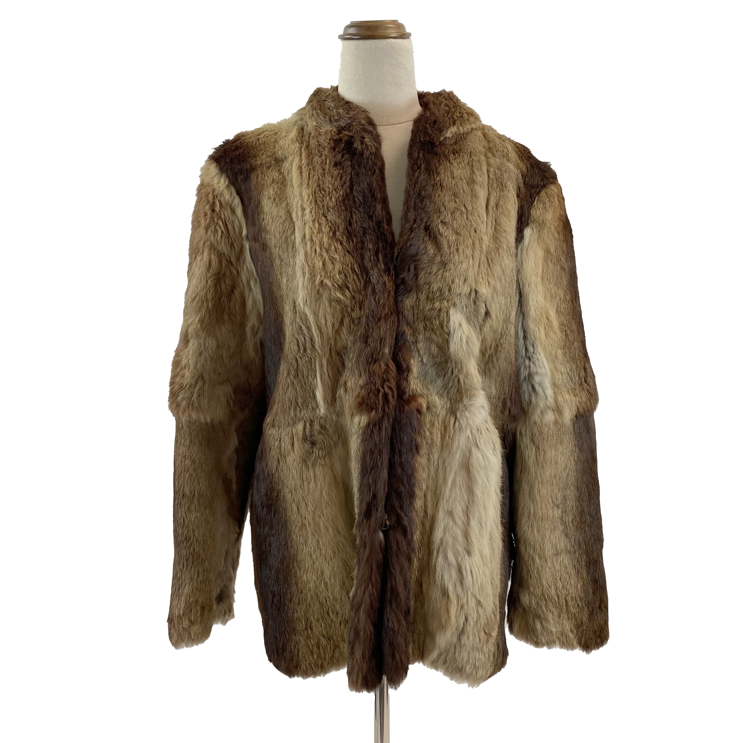 Vintage 70s Rabbit Fur Coat