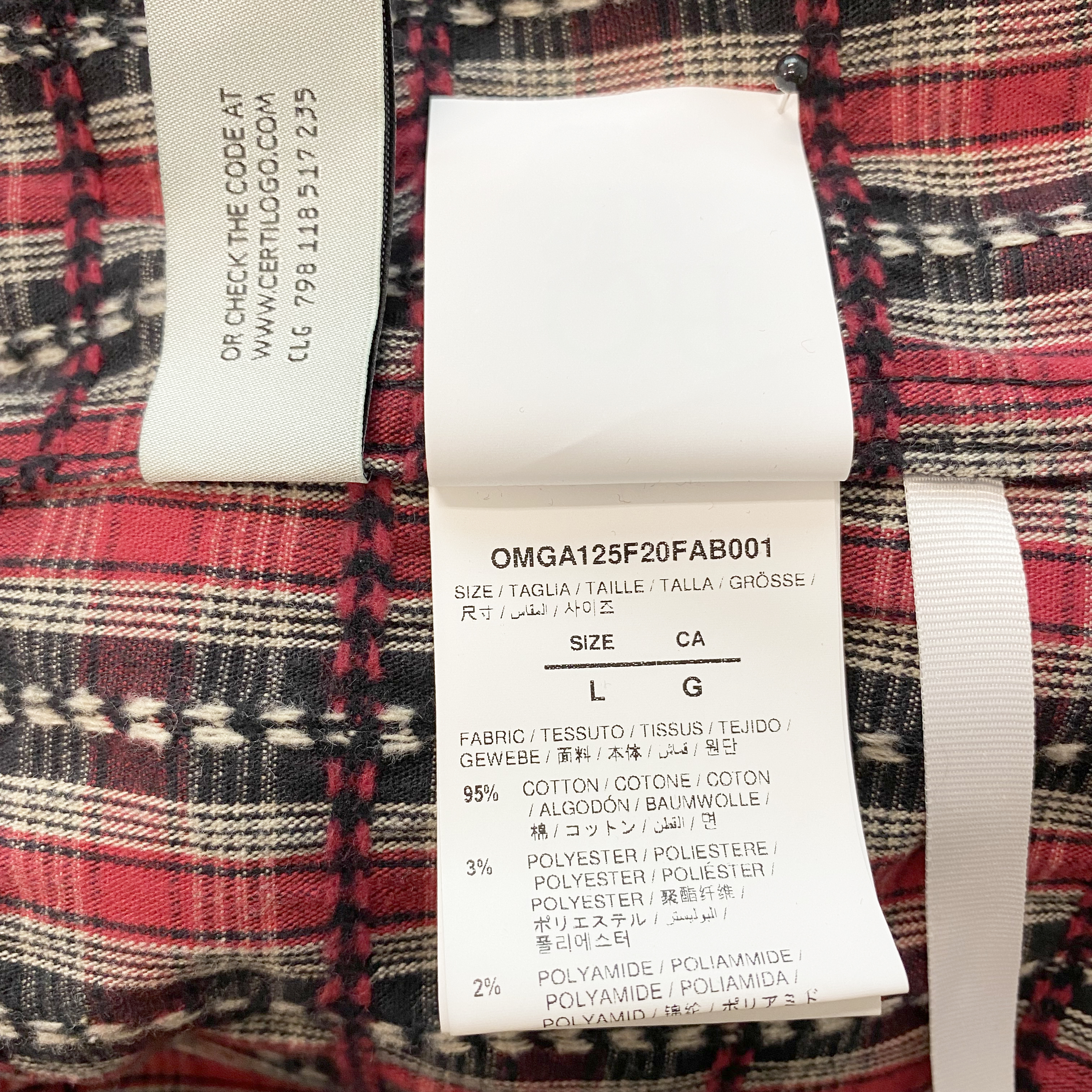 Off-White Hooded Flannel Checkered Shirt