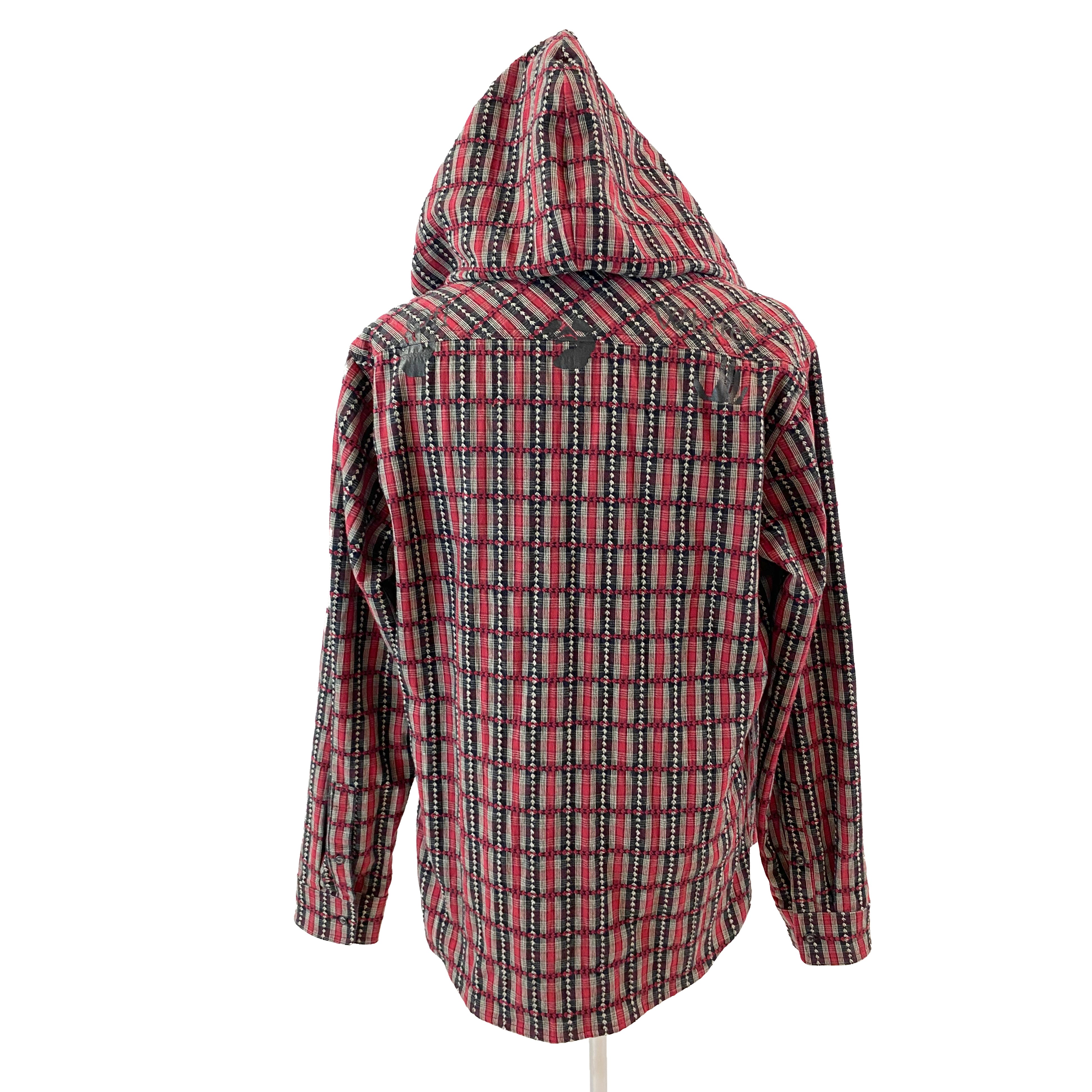 Off-White Hooded Flannel Checkered Shirt