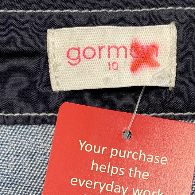 Gorman Wrap-Around Denim Polkadot Skirt