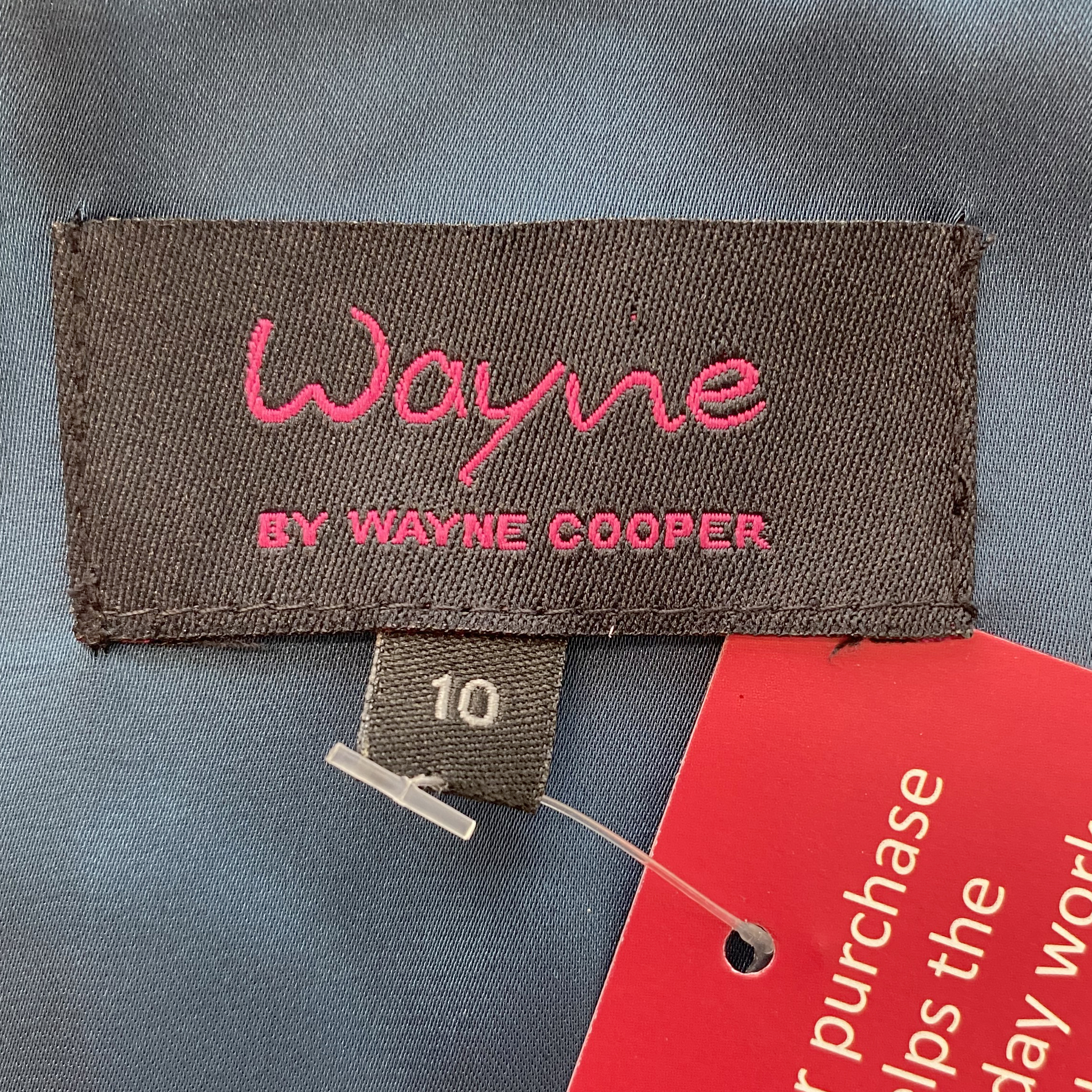 Wayne Cooper Orange & Deep Teal Flowing Mini-Dress