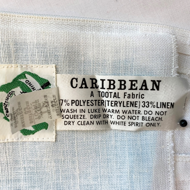 Vintage Caribbean White/Blue Tailored Tennis Dress