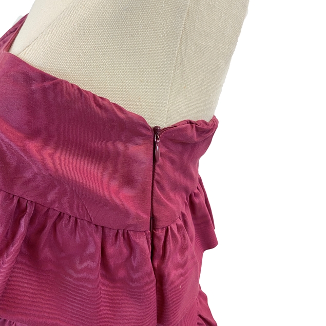 Zimmermann Magenta One-shoulder Ruffle Mini-dress