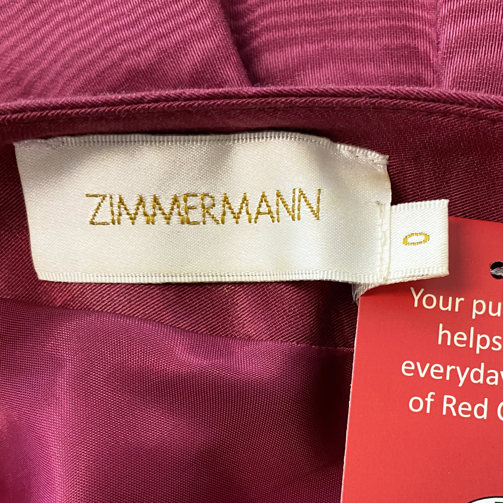 Zimmermann Magenta One-shoulder Ruffle Mini-dress
