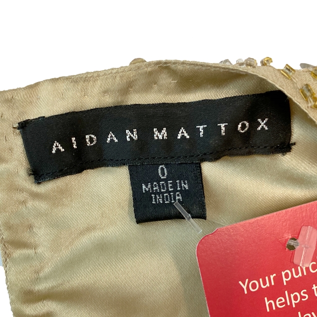Aidan Mattox Cold Shoulder Sequin Dress