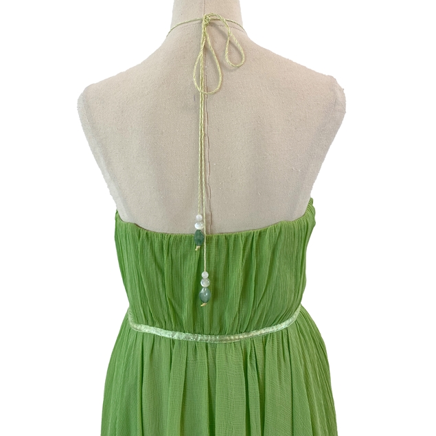 Chloe Green Silk Halter-neck Dress