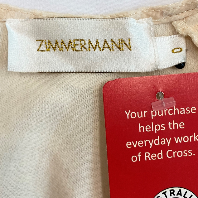 Zimmermann Cream A-line Mini Dress