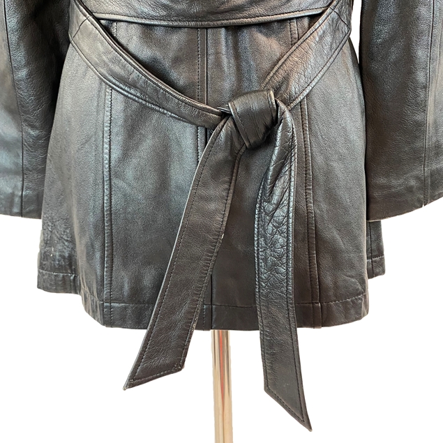 Giannini Vintage 90s Black Leather Jacket