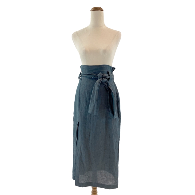 ALPHA60 High-Waisted Linen Skirt