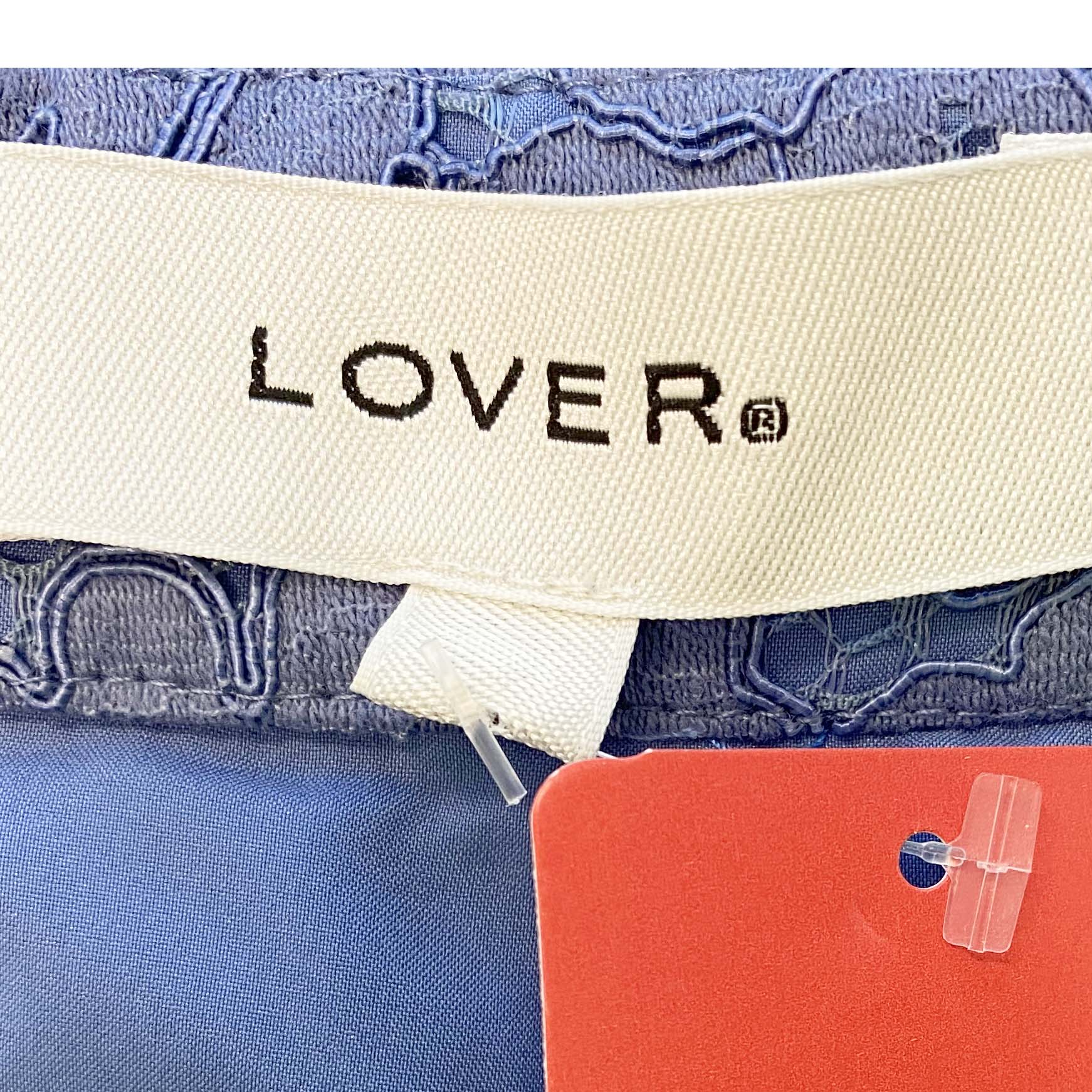 LOVER Blue Long Lace Pencil Skirt
